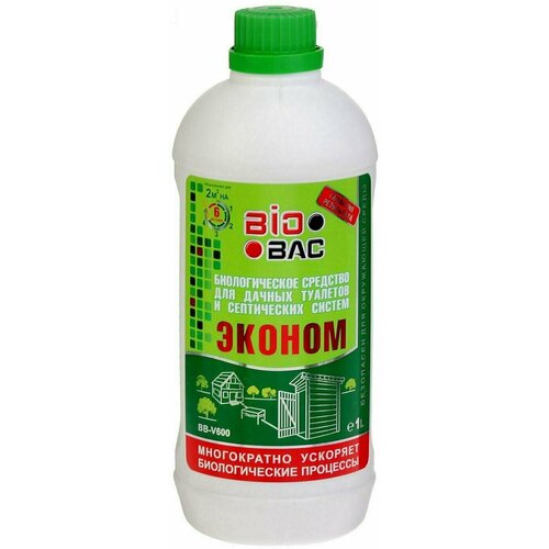 Биологическое средство BioBac для септиков 1л 2 шт