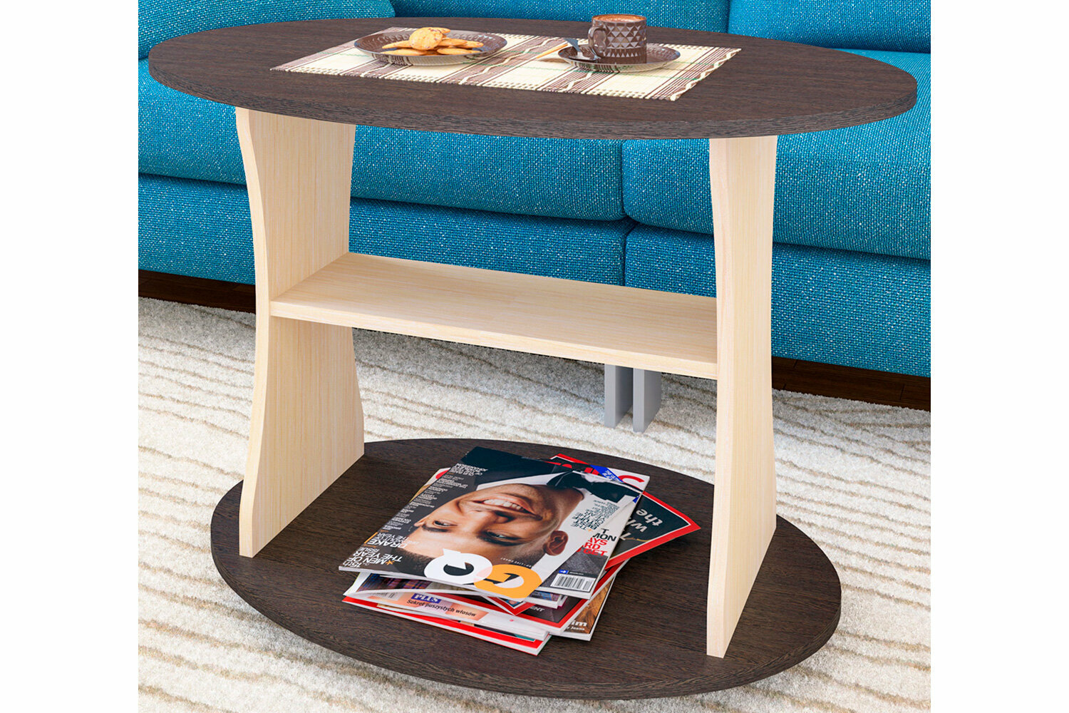 фото Журнальный стол "Олимп" Ясень шимо темный/ясень шимо светлый