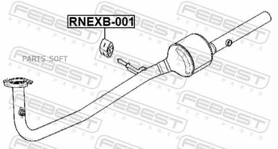 FEBEST RNEXB001 RNEXB-001_крепление глушителя!\ Renault Logan 1.4-1.6 04>