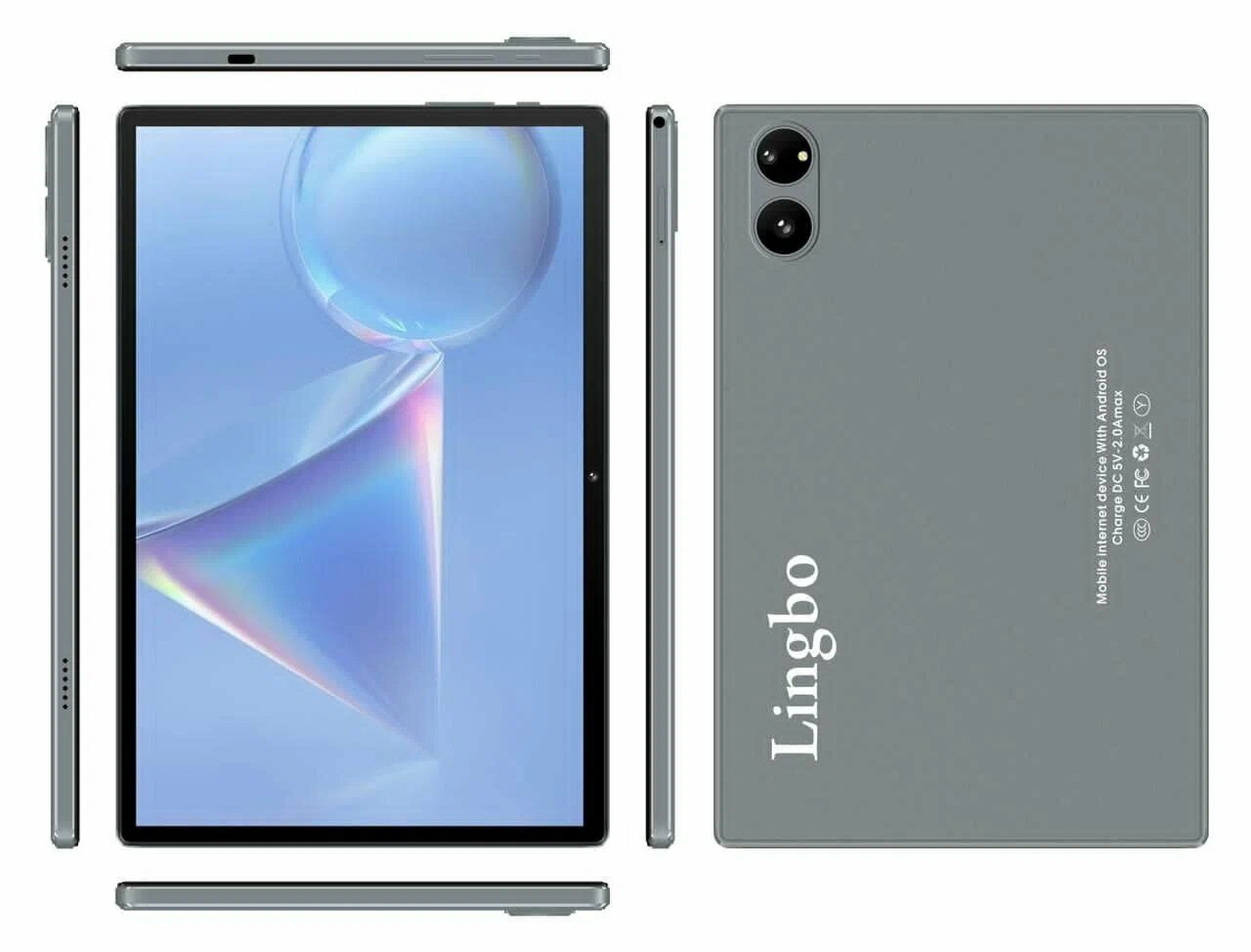 Lingbo A98 10.1" 2023 4/128 ГБ / Планшет с клавиатурой для учёбы и работы / Серый