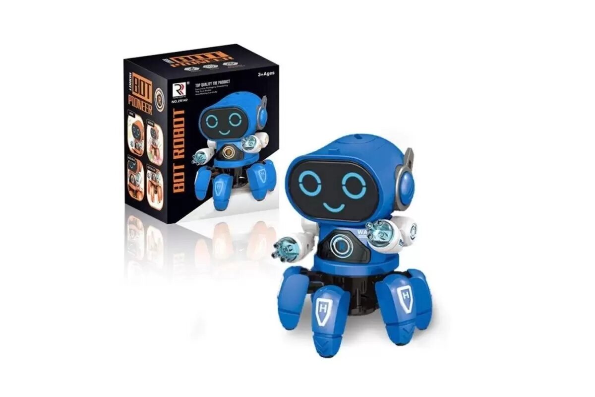 фото Интерактивная игрушка танцующий робот Robot Bot Pioneer, синий