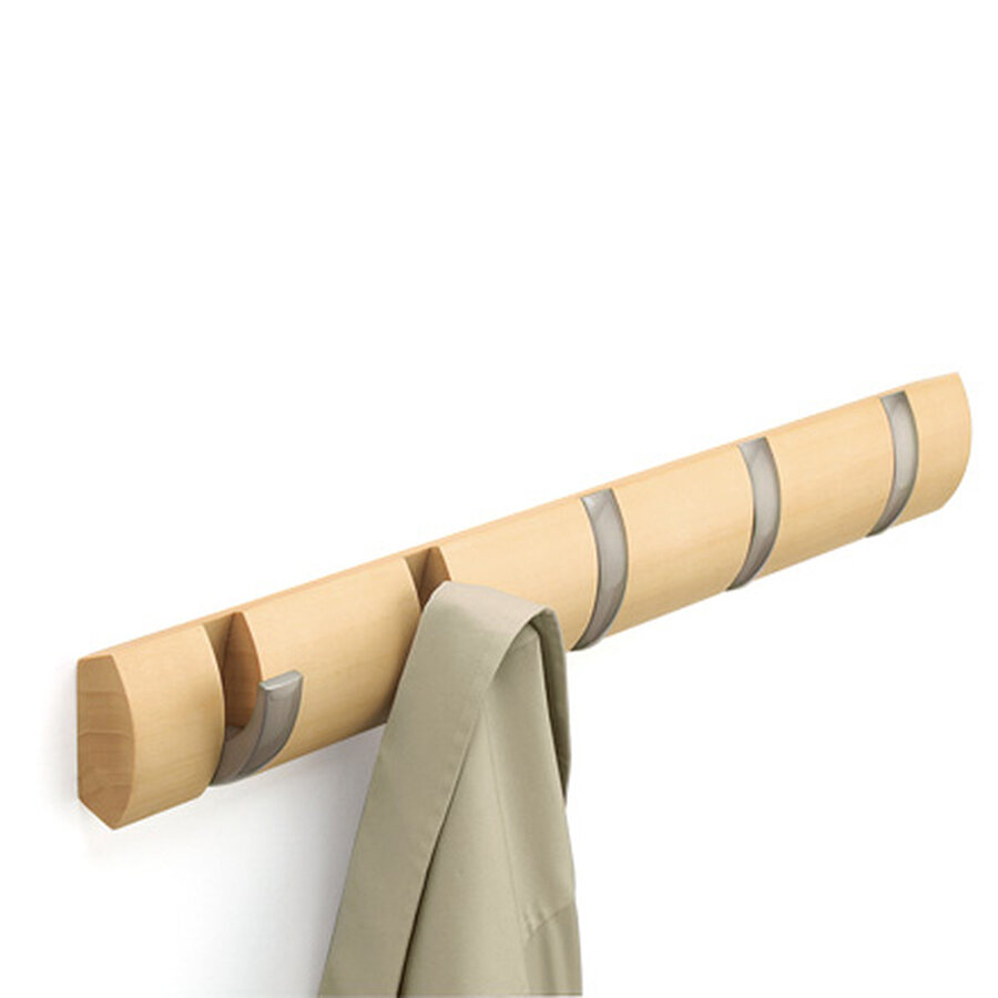 Вешалка Umbra Flip 5 крючков коричневый 5 шт. 50.8 см 3 см 50.8 см - фото №16