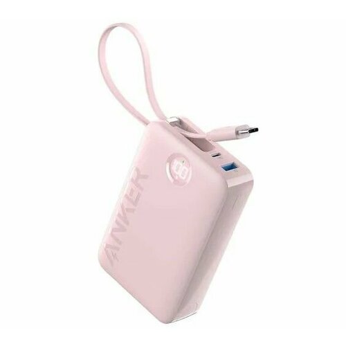 Внешний аккумулятор Anker 335 Power Bank Built-in USB-C Cable 20000mAh 225W - Pink 7090₽