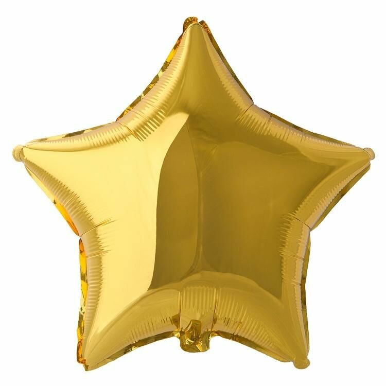 Воздушный шар, Весёлая затея, Мини-Звезда Gold металлик Испания