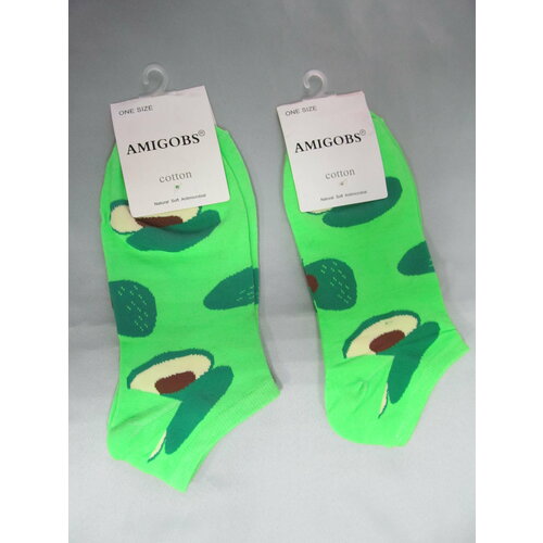 фото Носки , 2 пары, размер onesize, зеленый amigosobs