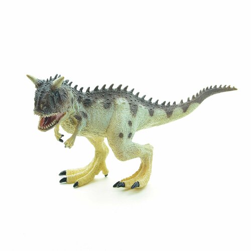 Фигурка животного Zateyo динозавр Карнотавр, белый, игрушка детская коллекционная, декоративная 22х5.5х9 см