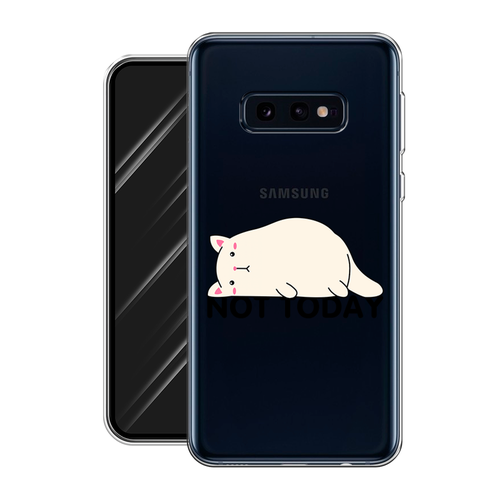 Силиконовый чехол на Samsung Galaxy S10E / Самсунг Галакси S10E Cat not today, прозрачный силиконовый чехол на samsung galaxy s10e самсунг галакси s10e крик
