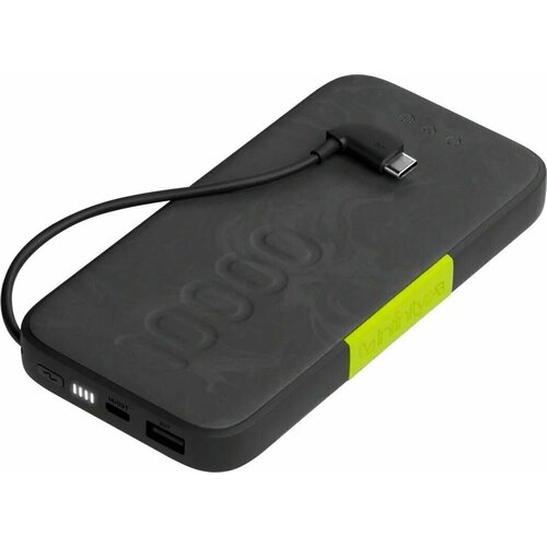 Внешний аккумулятор Повербанк 10000 mAh InfinityLab USB-C 30 Вт встроенный кабель Type-C черный 179900₽