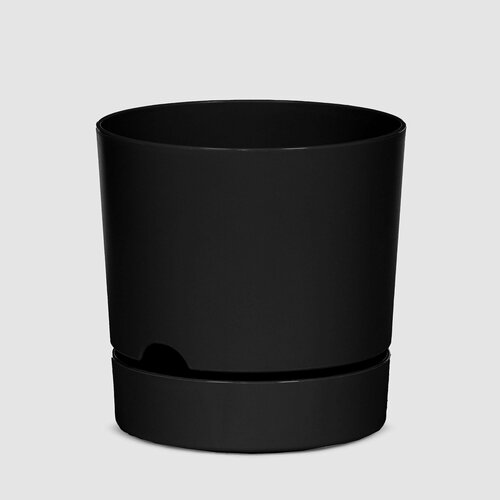 Горшок для цветов с поддоном Polimod Begonya 15 см антрацит 977₽