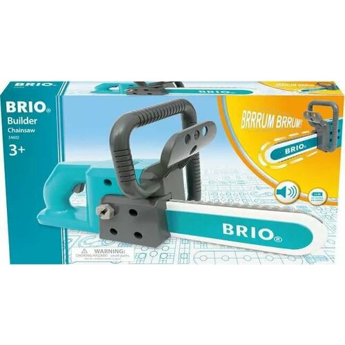 BRIO Детская игрушечная звуковая бензопила голубой, белый