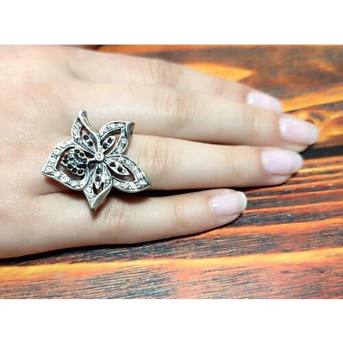 Кольцо ForMyGirl, кристалл, размер 17, серебряный