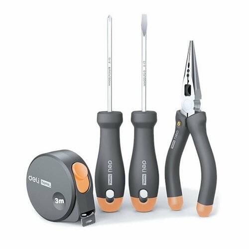 Набор инструментов Deli HT0004C 4 предмета Home Series Gray 8663₽