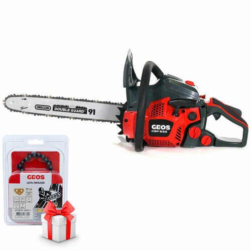 Бензопила цепная GEOS Comfort CSP230 длина шины 40 см мощность 2 л с пильная цепь в подарок 14990₽