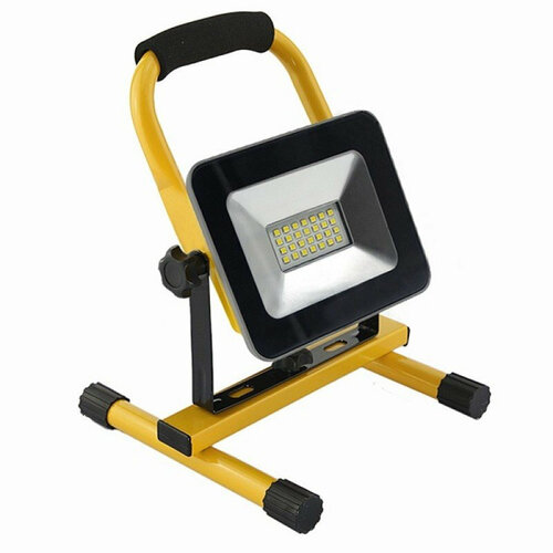 фото Светодиодный прожектор foton lighting переносной с ручкой 20вт 220в 4200к дневной белый 1700лм ip65 серый 158x105x93мм 490г, упаковка 1шт