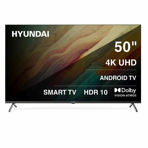 50 Телевизор Hyundai H-LED50BU7009 4K Ultra HD черный смарт ТВ Android TV 72360₽