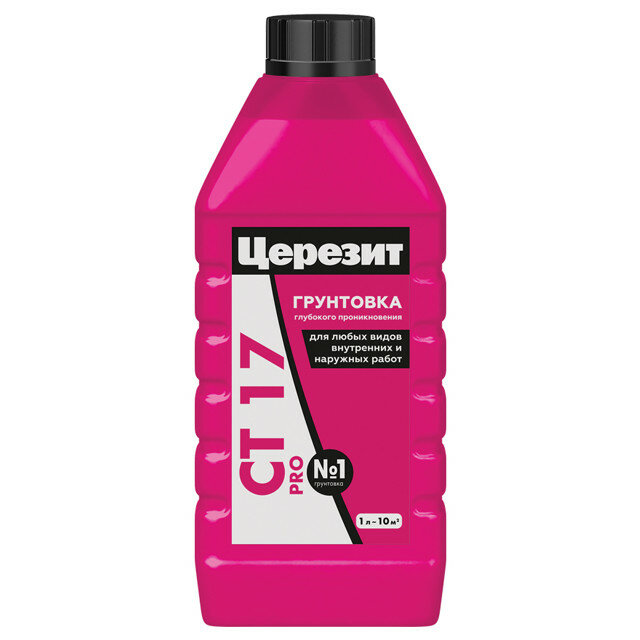 Грунт акриловый CERESIT CT17 Pro универсальный 1л арт.2636691