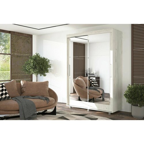 Шкаф-купе Прайд с зеркалами дуб крафт белый размер 150х598х2172 см 32600₽