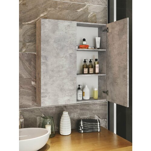 Шкаф в ванную комнату Итана 80х15х90 подвесной Белый для хранения деревянный 5999₽