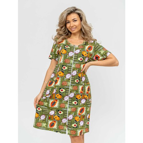 фото Халат lovetex.store, размер 50, зеленый