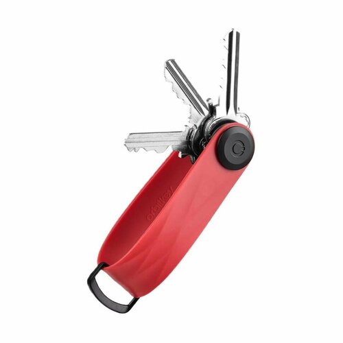 фото Ключница orbitkey, гладкая фактура, красный
