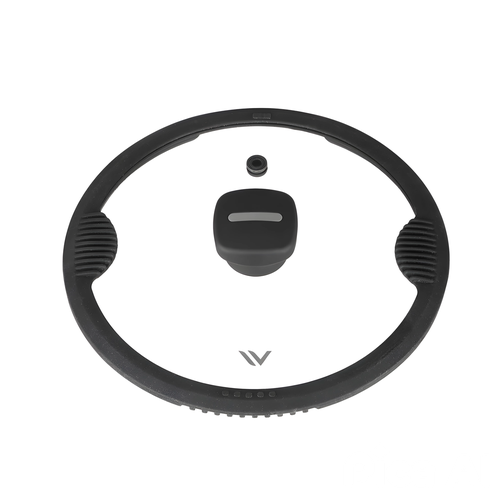 Крышка из термостойкого стекла с силиконовым ободом 28 см Gris clair VENSAL VS4305