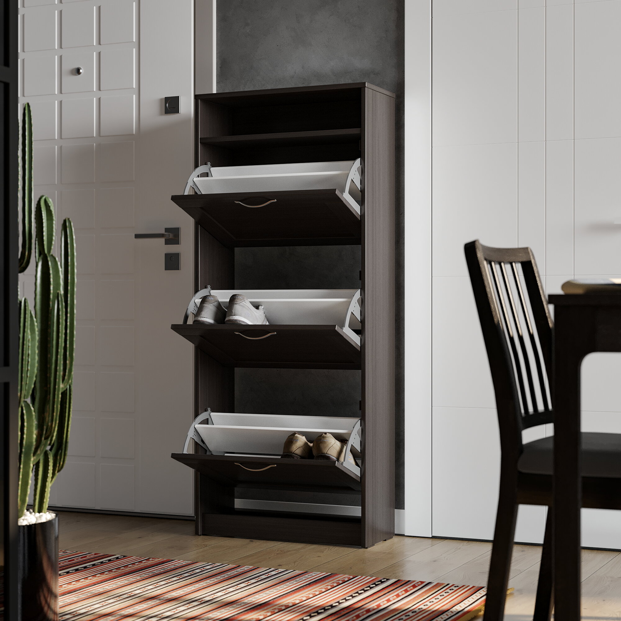 Тумба для обуви Шведский Стандарт Сириус 60х143 см дуб венге