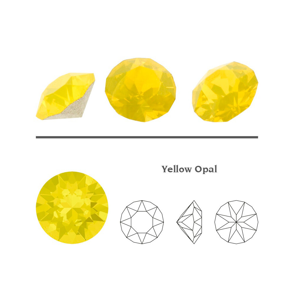 Ювелирный кристалл Swarovski, Шатон (#1088), pp32 (4мм), желтый опал, с фольгой, 20 шт.