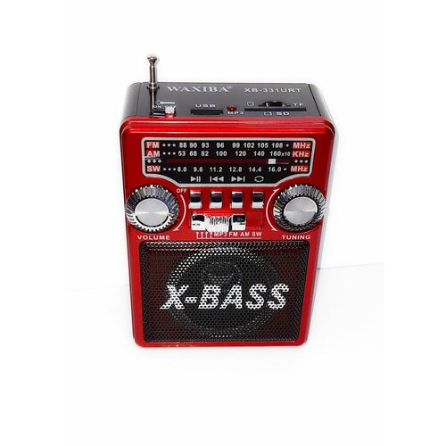 Радиоприемник Waxiba XB-331URT FMUSBTF фонарик красный 1399₽