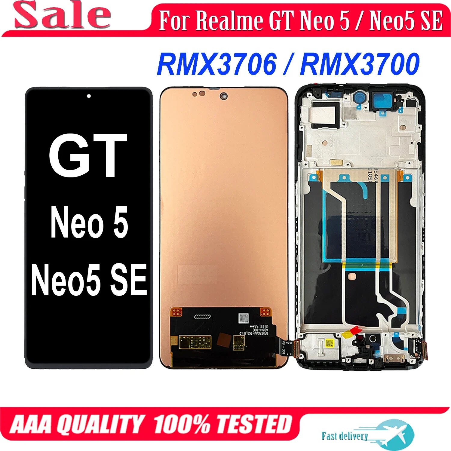 Дисплей 144 Гц для Realme GT Neo 5 SE RMX3706 RMX3700 RMX3708 AMOLED