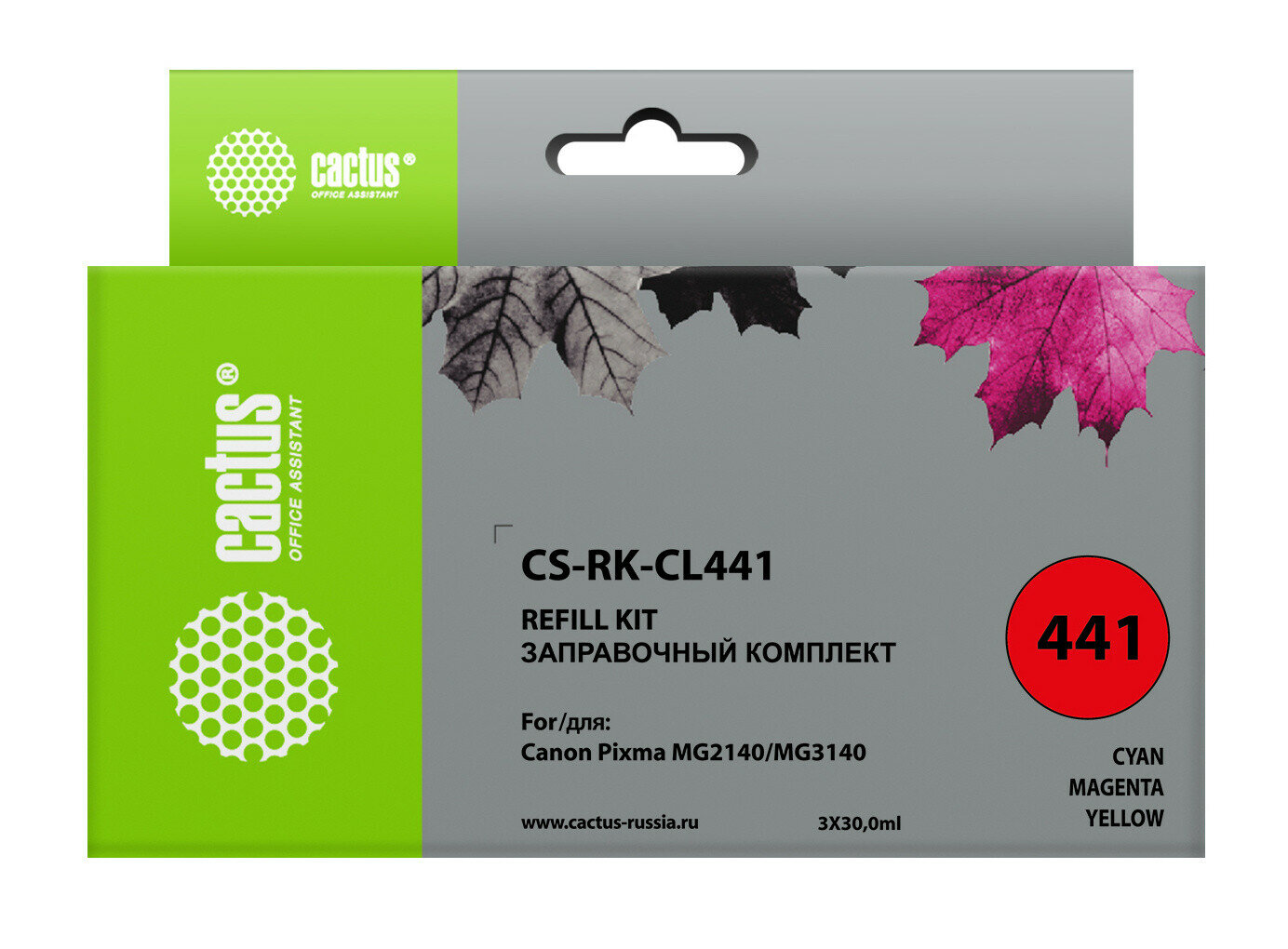 Картридж Cactus CS-RK-CL441 многоцветный 3x90мл Чернила