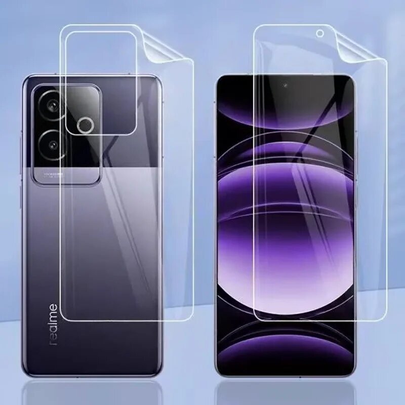3 шт. матовая гидрогелевая пленка для Realme GT 6 7 GT6 China Verison Защитная пленка для экрана Realme GT 7 Pro Racing Мягкая защитная пленка, Realme GT6 (Китай), 3PCS Matte Front — фото 1
