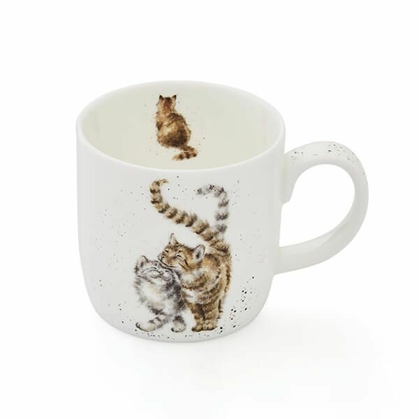Кружка Royal Worcester "Feline Good", костяной фарфор, 310мл, белая
