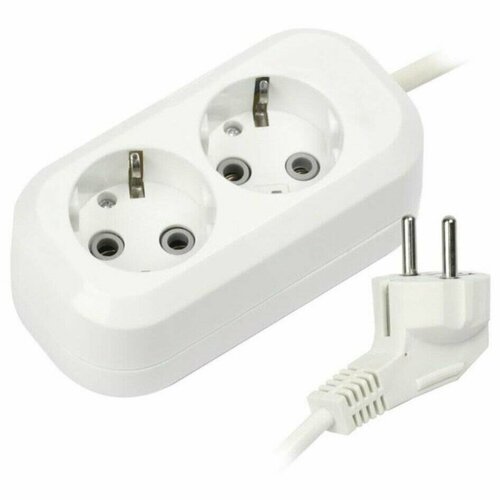 Удлинитель с заземлением SMARTBUY (SBE-16-2-05-Z) 2 гнз х 5, 0 м (16А/3.5кВт, ПВС 3х1.0)