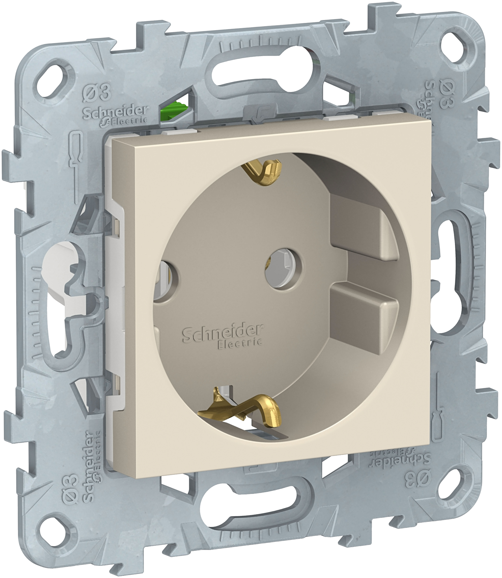 Розетка Schneider Electric NU505644 UNICA NEW, 16 А, с заземлением