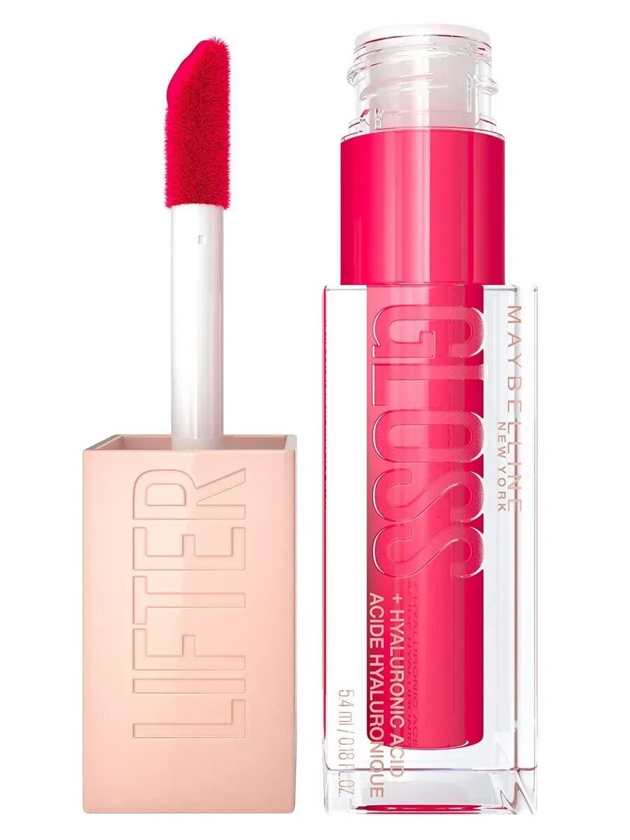 Maybelline New York Блеск для губ Lifter Gloss, 024 Bubble Gum, 5.4 мл, с гиалуроновой кислотой