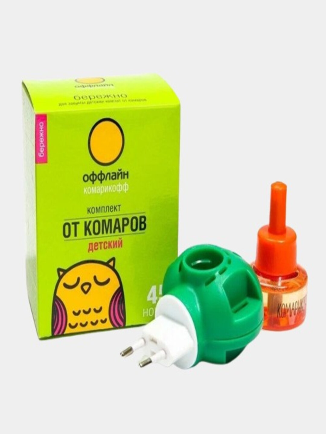 Средство от комаров Комарофф, для детей и взрослых фумигатор + жидкость, на 45 ночей, по 30 мл