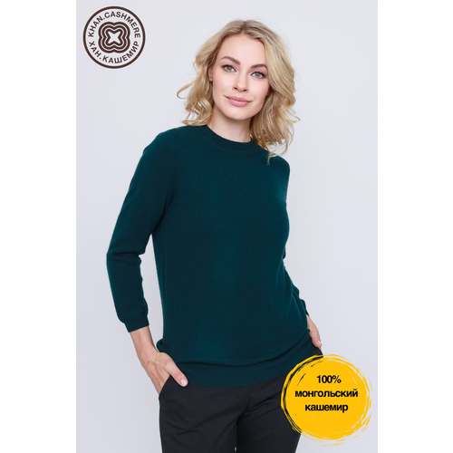 фото Джемпер khan cashmere, размер l, , темно-зеленый