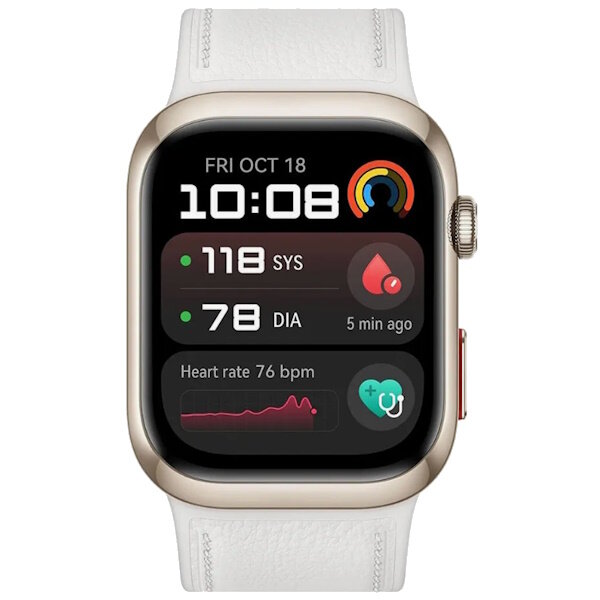 Смарт-часы Huawei Watch D2, кожаный ремешок, Bluetooth, NFC, для Android, iOS, белые — фото 1