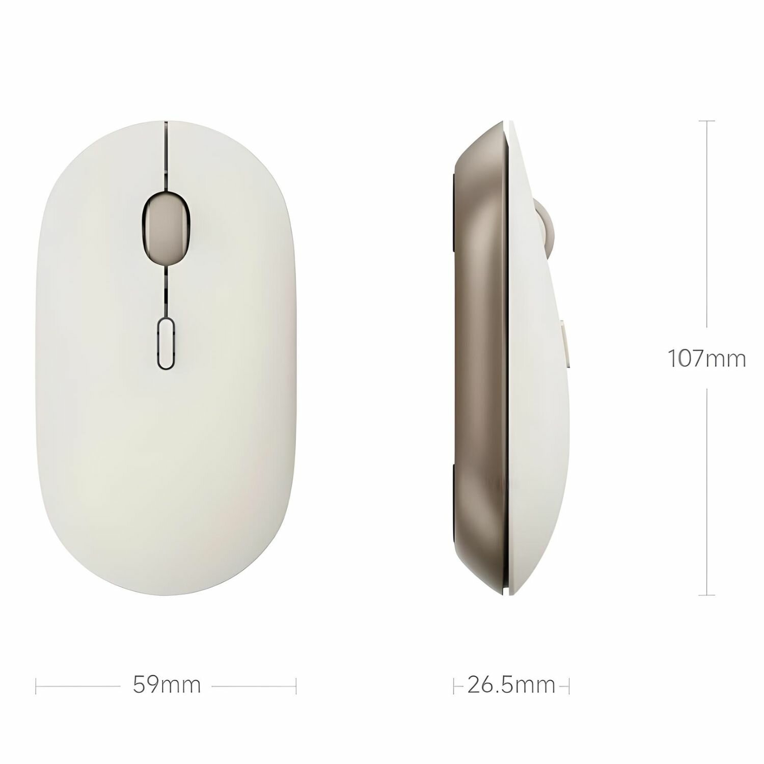 Мышь Xiaomi Mi Portable Bluetooth Mouse 3 (XMBXSB01YM) (16668), чёрная — фото 1