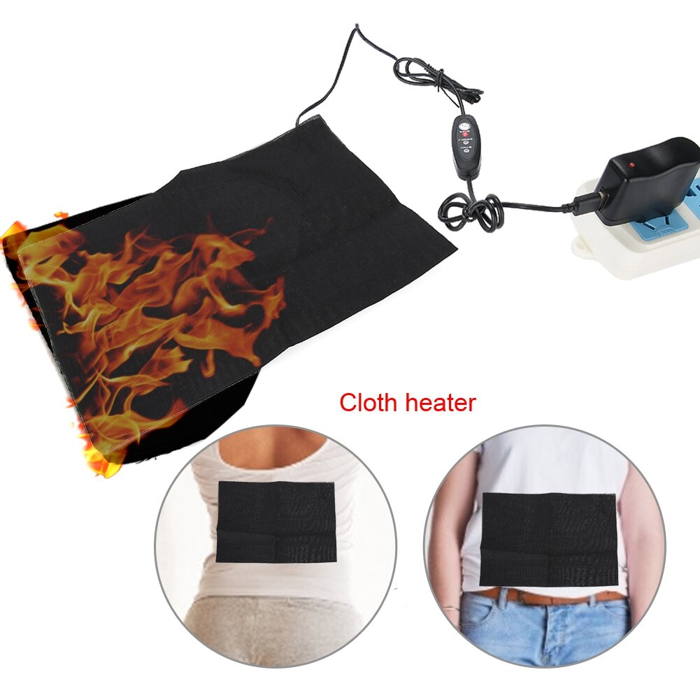 Изображение Black Cloth Heater, Pratical Portable Waist Heating Mat, Washed for Lumbar Warming Neck