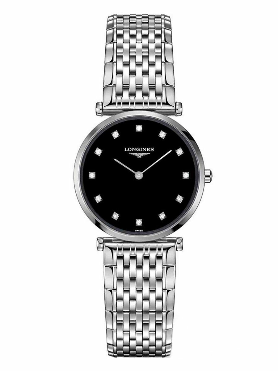 Наручные часы LONGINES, серебристый/черный — фото 1