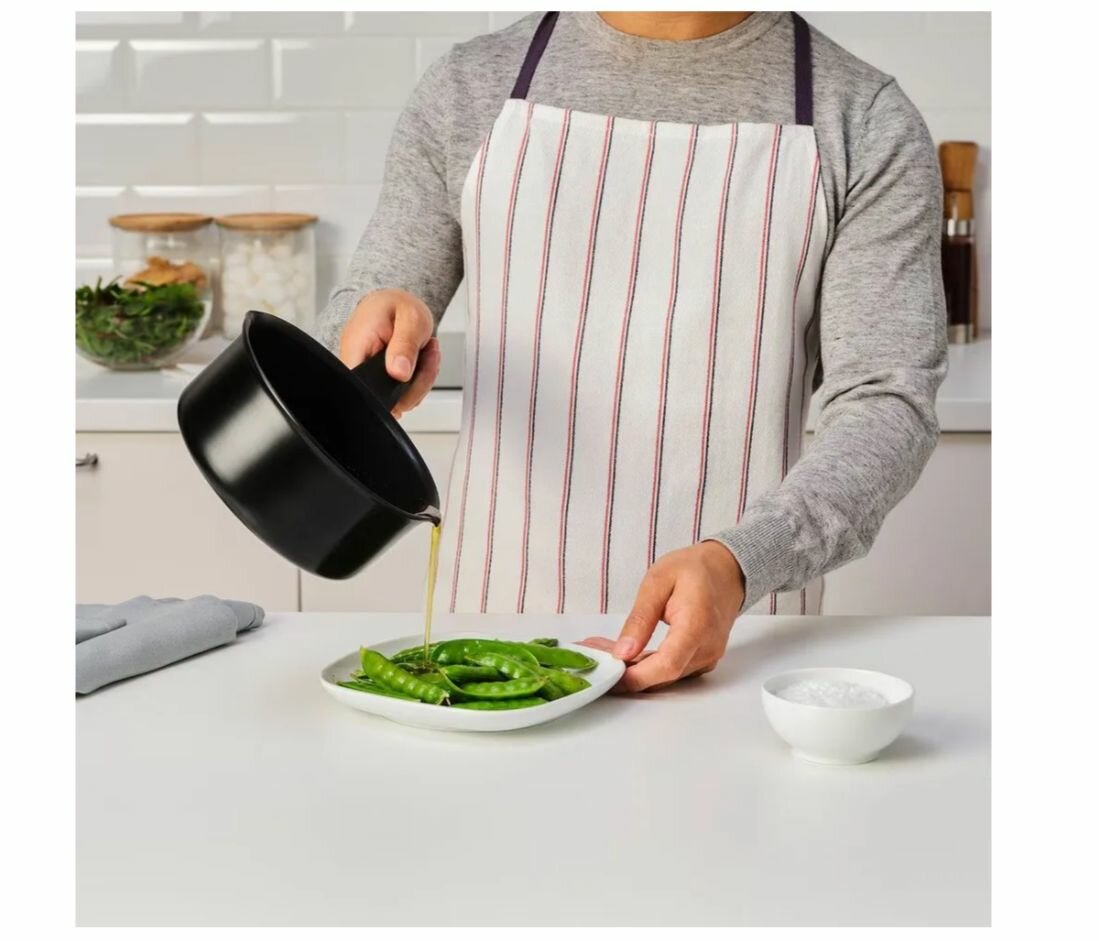 Кастрюли И Ковши Xiaomi Ковш HEMLAGAD 50462215, алюминий, антипригарное покрытие, черный