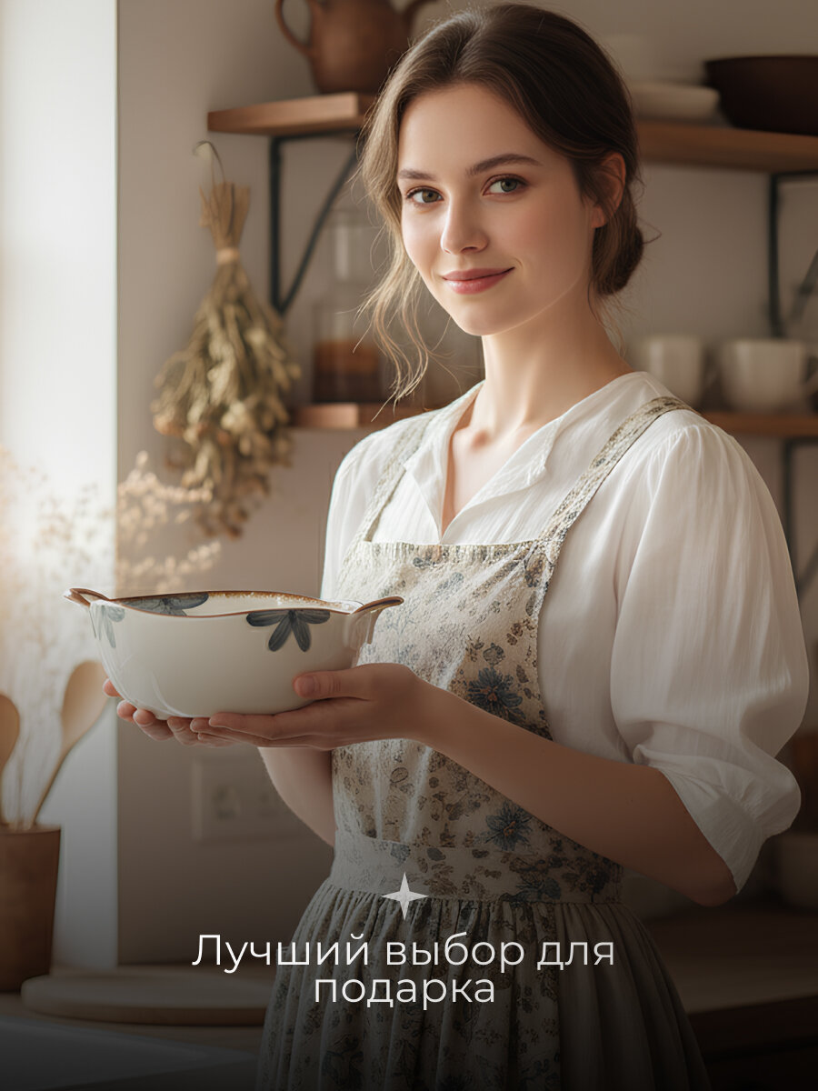 Салатник керамический с ручками Shiny Kitchen — фото 1