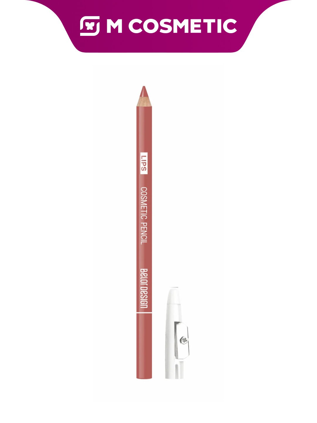 Карандаш для губ BelorDesign Party, с точилкой, стойкий, 1.4 г, тон 43