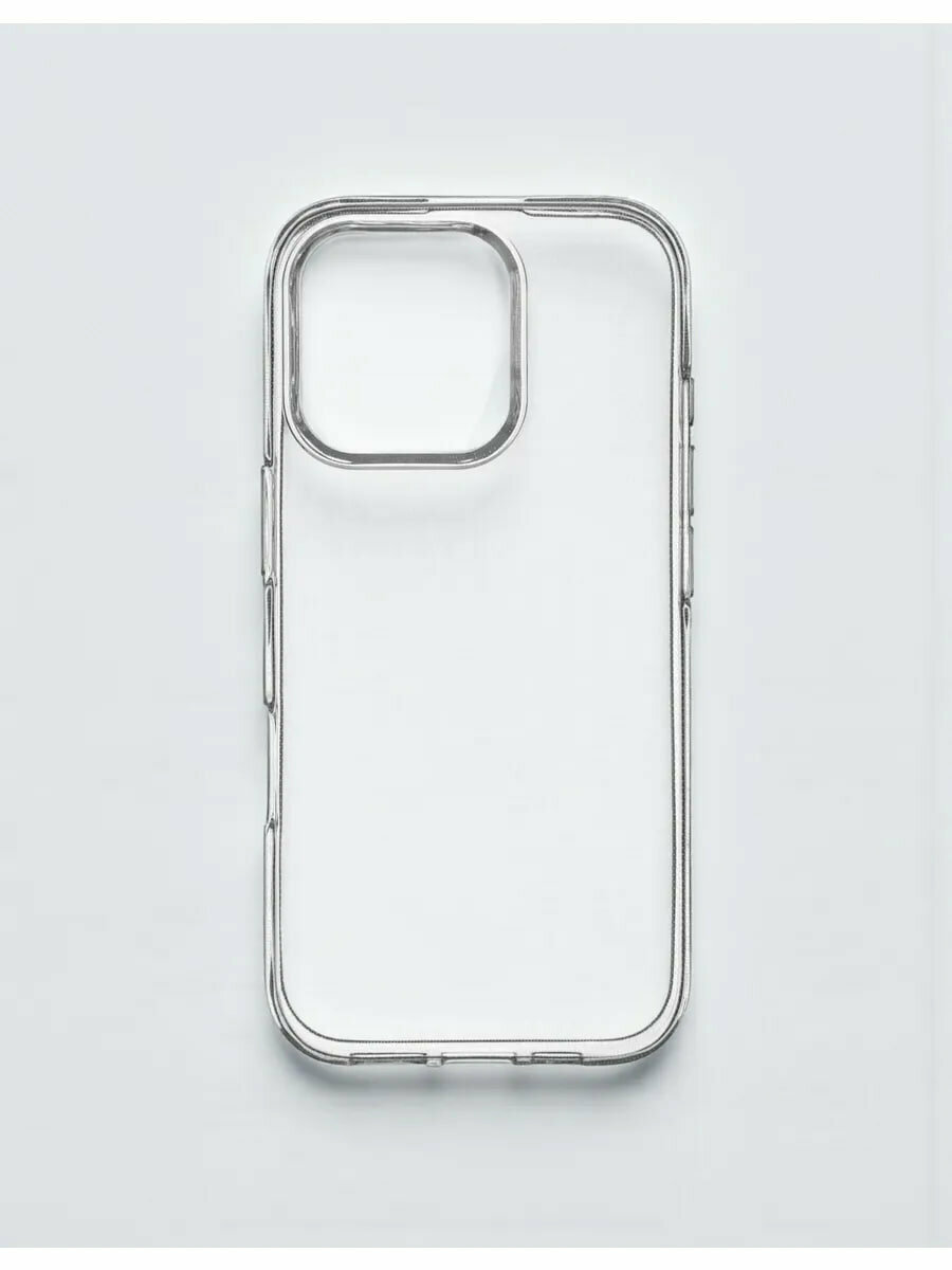 Чехол, прозрачный, для iPhone 15 Pro Max, противоударный, защита динамика — фото 1