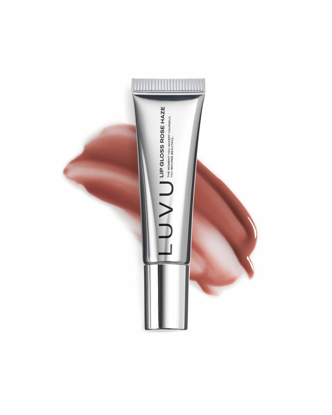 Блеск для губ LUVU Lip Gloss Rose Haze, 10мл, разглаживание морщинок, пыльно-розовый оттенок