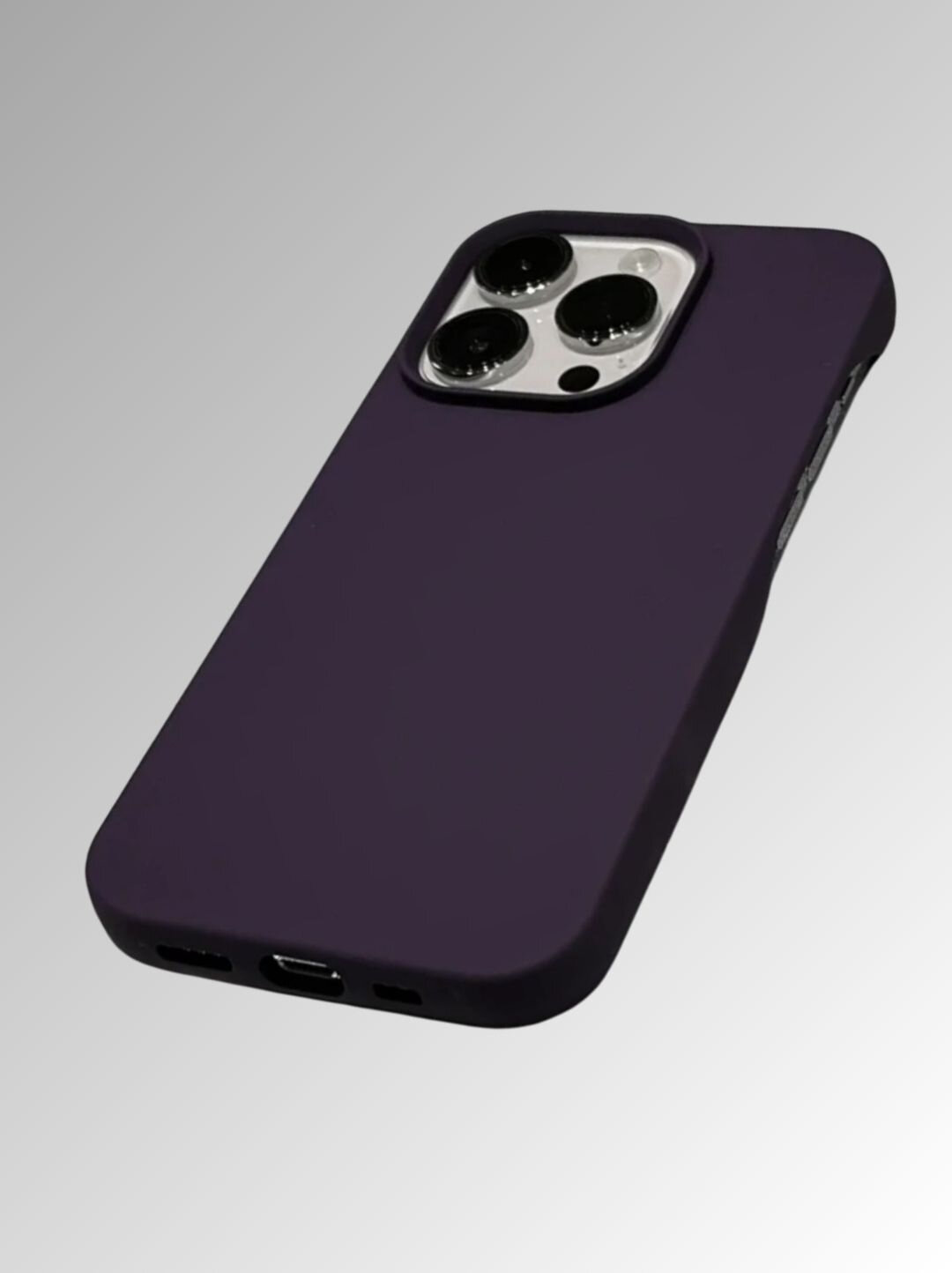 Мягкий чехол, для iPhone 16 Plus, силикон, матовый, Фиолетовый