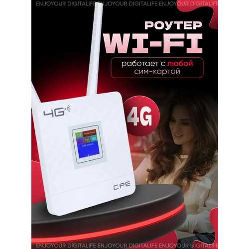 Wi-Fi-роутер с поддержкой сим-карт 4G, LTE, CPE, с двумя внешними антеннами/цветной дисплей / порт WAN/LAN / 2.4Ггц /CPE903-3 wi fi роутер с поддержкой сим карт 4g lte cpe с двумя внешними антеннами цветной дисплей порт wan lan 2 4ггц сим 100гб в мес