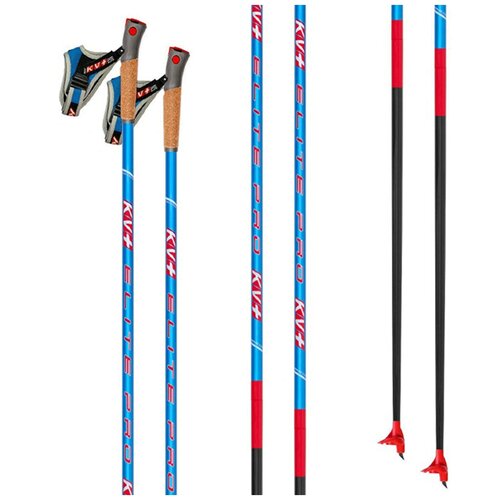 Палки лыжные KV+ ELITE PRO Clip Blue QCD cross country pole, 22P020Q, 150 см.