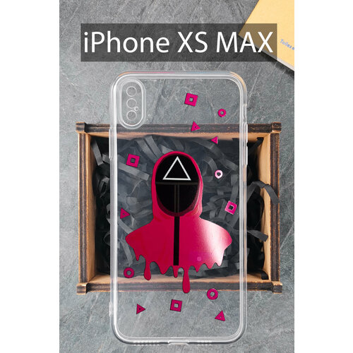 Силиконовый чехол Игра в кальмара 1 прозрачный для iPhoneXS MAX прозрачный / Айфон XС макс силиконовый чехол бабочки для iphone xs max прозрачный айфон xс макс